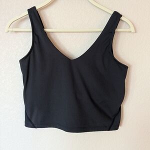 Black Women's Workout Mid Crop Top Size Small
